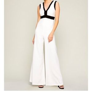 Karl Lagerfeld Sequin Bodice Trimmed Jumpsuit